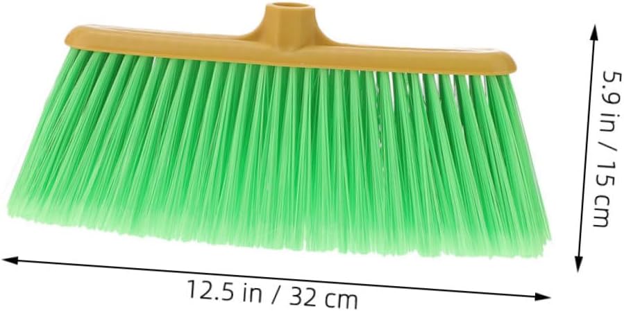 2pcs Durable Plastic Broom Head Refill Green