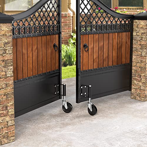 Ronlap Heavy Duty Gate Wheels 220 Lbs 4 Inches 2 Pack Black