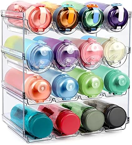 AKALOL 4 Pack Water Bottle Organizer for Cabinet Freezer