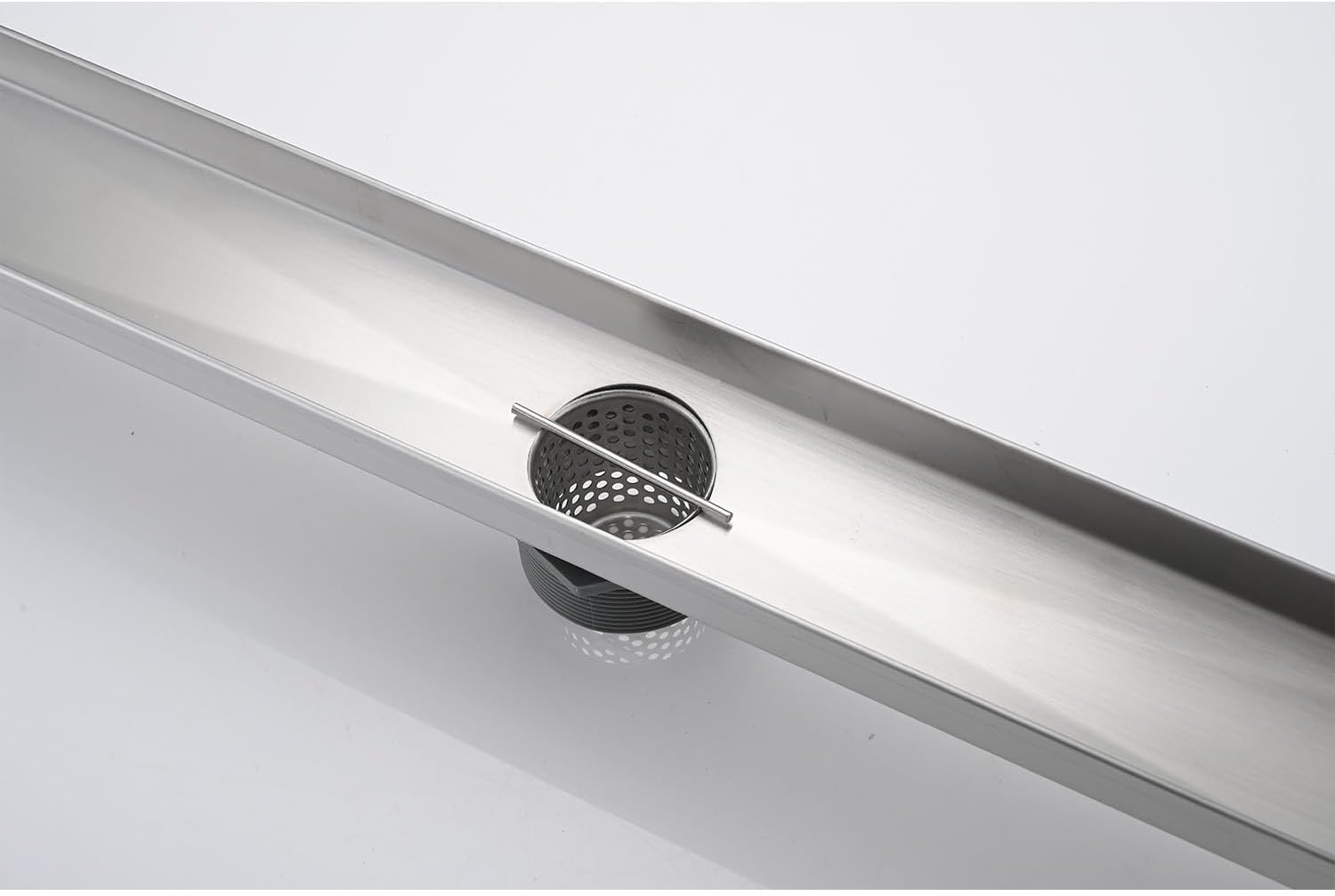 YLIEHS 28 Inch Linear Shower Drain with Hair Strainer