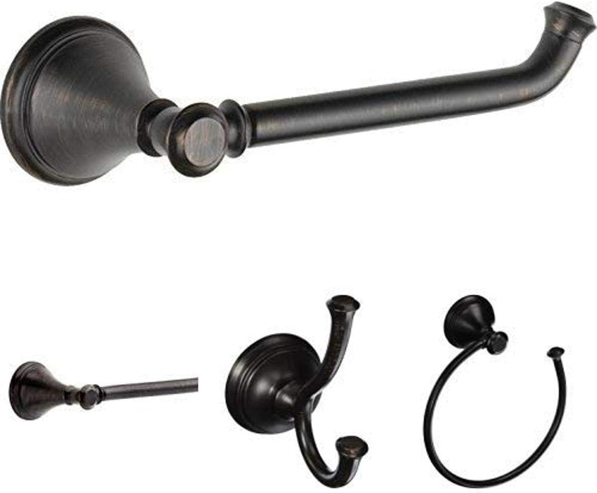 Delta Cassidy 4-Piece Venetian Bronze Bath Hardware Set