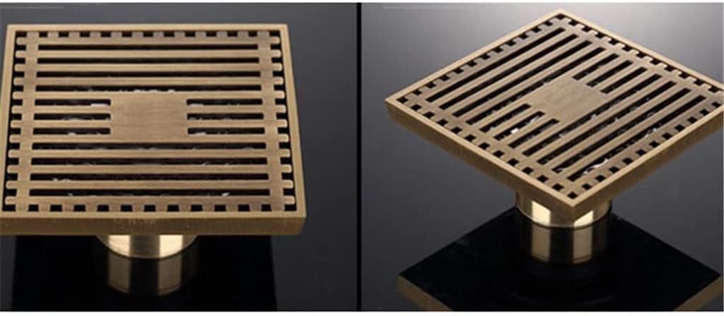 Square Floor Waste Grate in Antique Bronze or Chrome