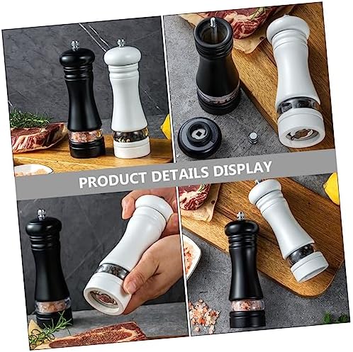 KICHOUSE Refillable Salt and Pepper Shaker Set 6 Inches Wooden 1