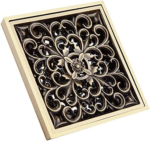 ViaGasaFamido Antique Brass Square Floor Drain 10cm