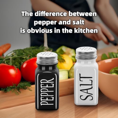 Cute Glass Salt Pepper Shakers Set 2pcs