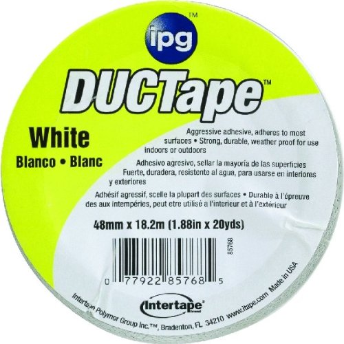 IPG 6720WHT JobSite Duct Tape White 20yd Single Roll