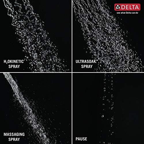 Delta H2Okinetic 4-Setting UltraSoak Shower Head Matte Black 1