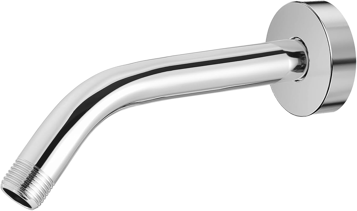 Eolax 8 Inch Chrome Shower Arm and Flange with Teflon Tape