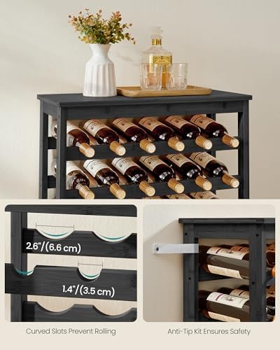 SONGMICS 7-Tier Bamboo Wine Rack 42 Bottles