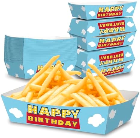 KERINGO 50 Pack Toy Inspired Story Food Trays 3Lb