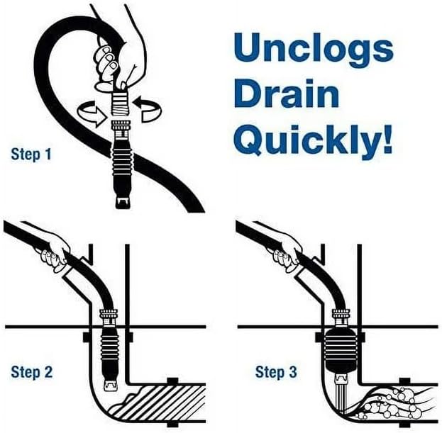 Drain King H34 3-4 Inch Water-Powered Drain Cleaner