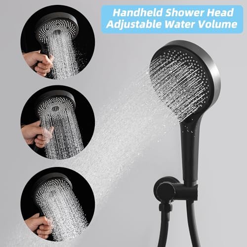 Rainfall Shower System with Handheld Hose and Trim