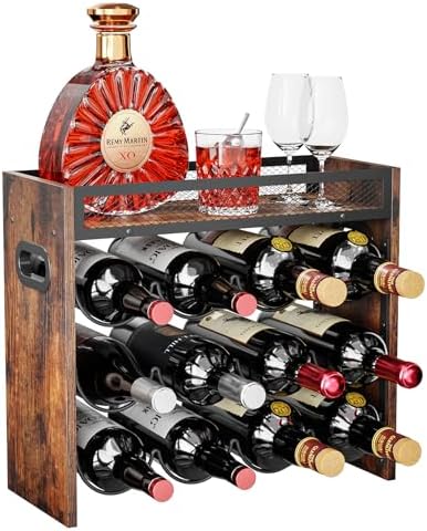 KLM 3-Tier Wine Rack Holds 12 Bottles