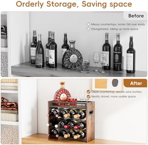 KLM 3-Tier Wine Rack Holds 12 Bottles