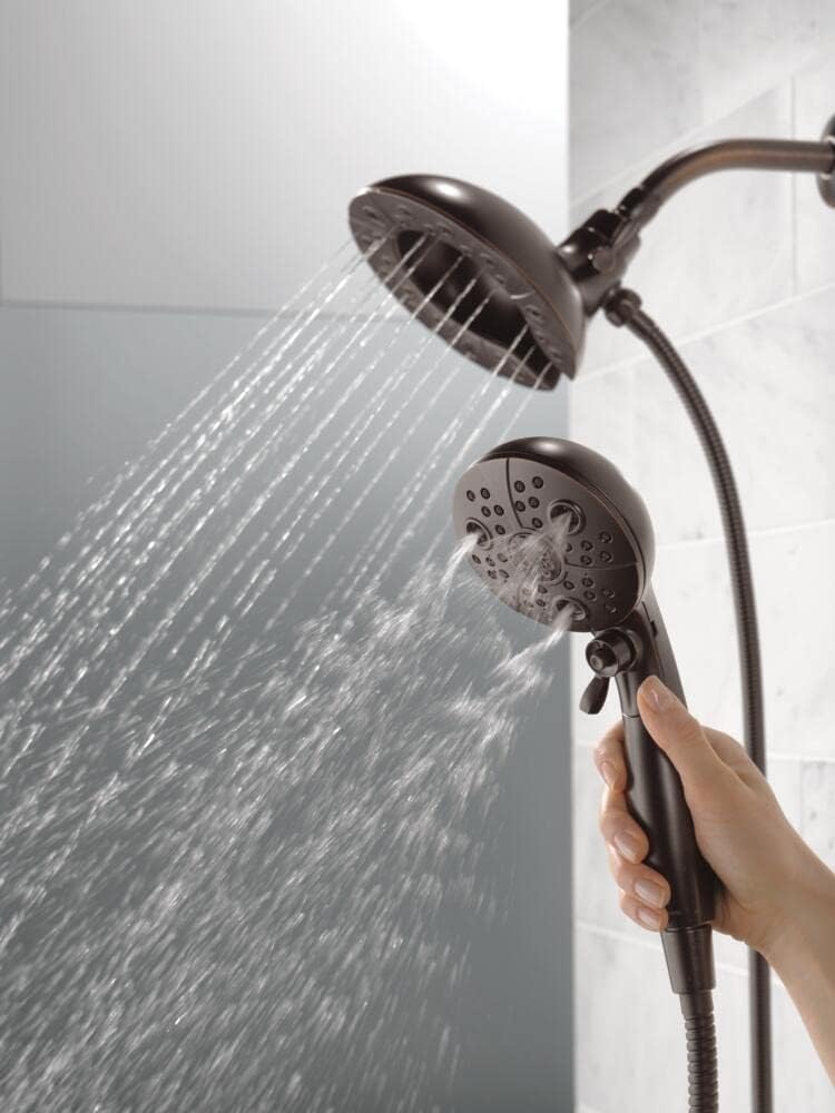 Delta In2ition 5-Setting Hand Held Shower Head with Hose Venetian Bronze
