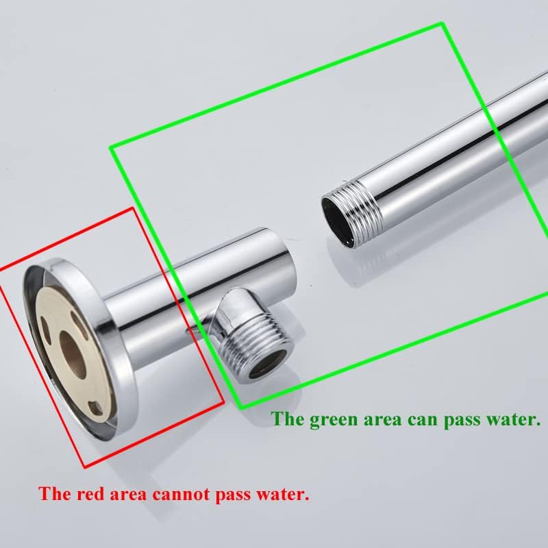 Gnimauhz 16 Inch Copper Shower Arm with Flange Chrome
