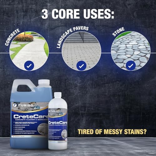 Fusion CreteCare Heavy Duty Oil Stain Remover for Concrete Surfaces