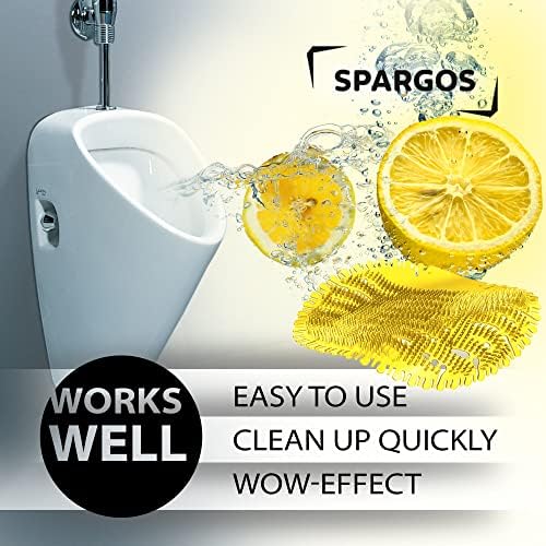 SPARGOS Urinal Deodorizer 50 Pack - Fresh 3D Wave Anti-Splash