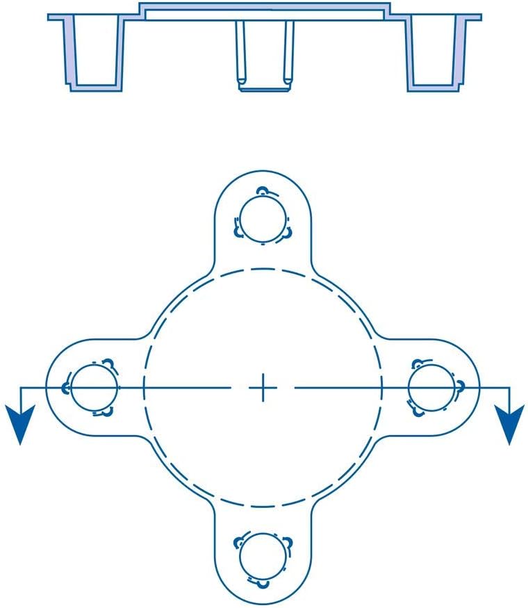 MOCAP Bolt Hole Flange Protector for 2 Pipe Dn 50
