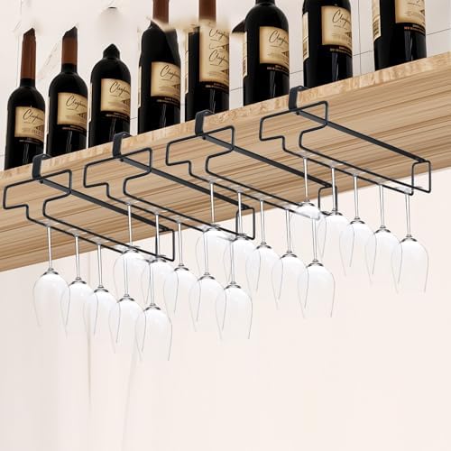 4 Pcs Wine Glass Holder Stemware Rack for Kitchen