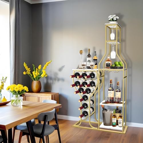 Mantianstar Freestanding Wine Rack with 11 Bottles Capacity