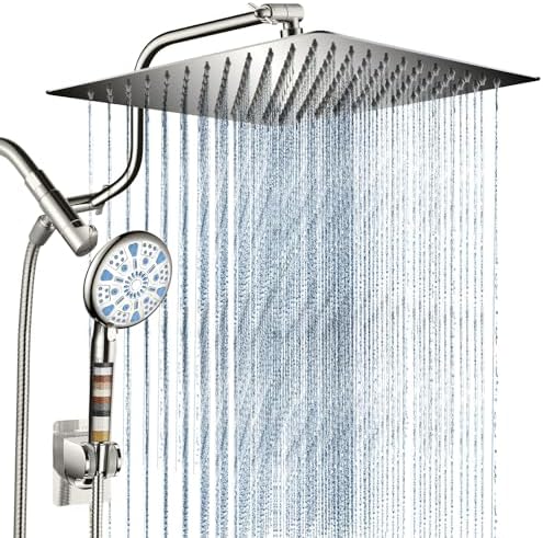 Cobbe 12 Inch 3-Way Rain Shower Head with Handheld Combo
