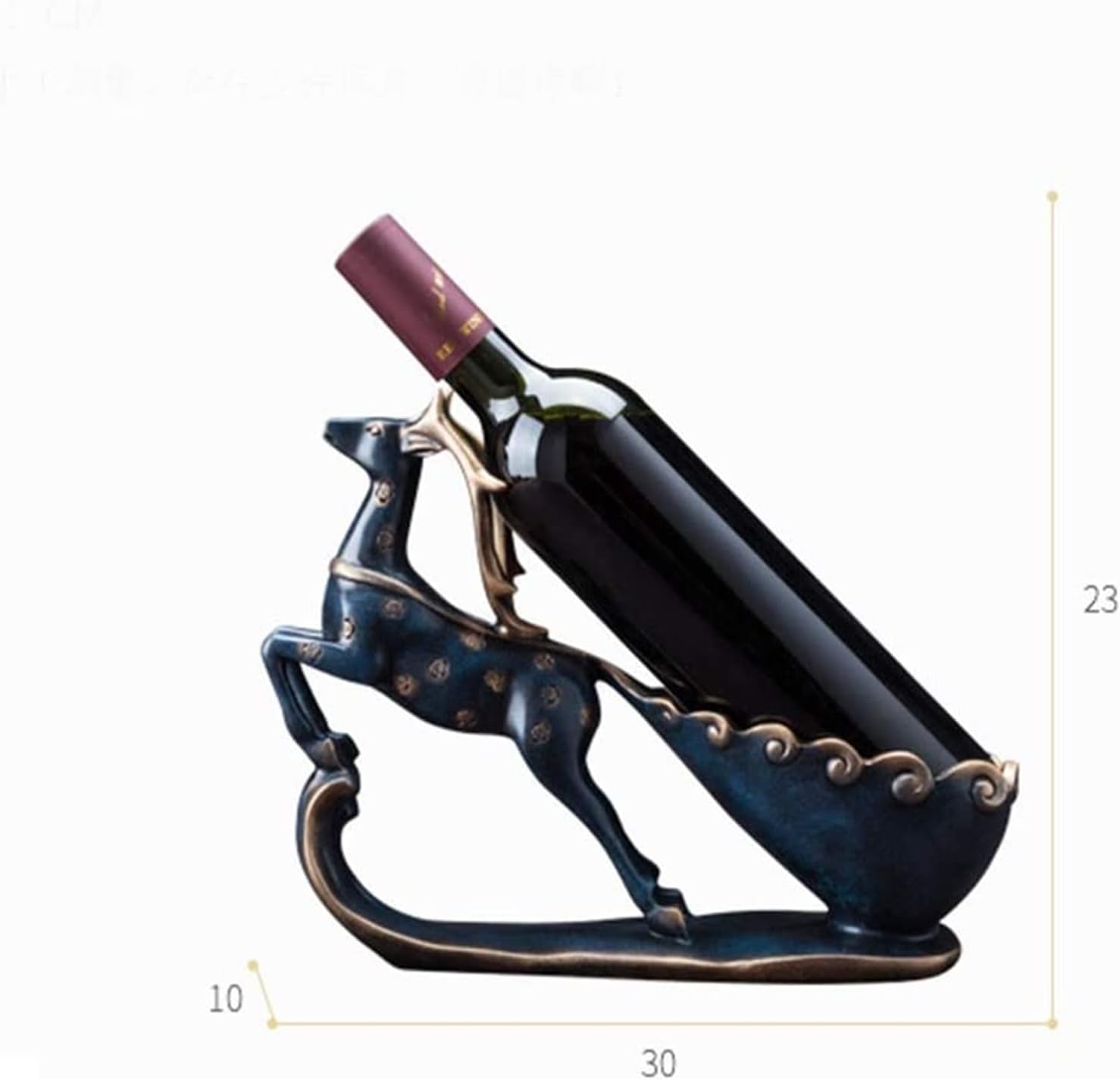 ALDEPO Elk Wine Rack Resin Countertop Decor Painted Butterfly