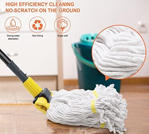 KeFanta Heavy Duty Wet Mop with 60 Long Handle 1