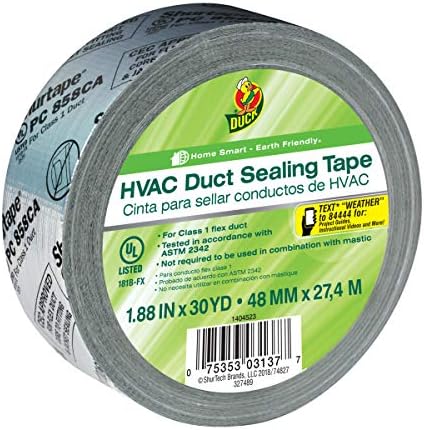 Duck Brand HVAC Duct Sealing Tape Silver 188x30yd Roll