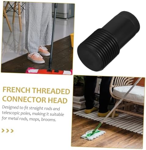 2pcs Plastic Threaded Broom Handle Adapter for Mops and Brushes