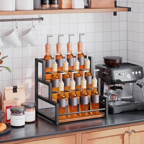 HOOBRO 3-Tier Coffee Syrup Rack Organizer