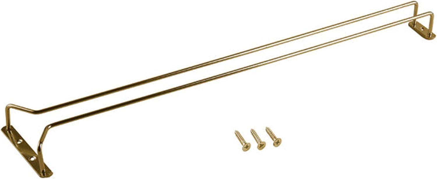 TrueCraftware 24-Inch Brass Wine Glass Rack Set of 2