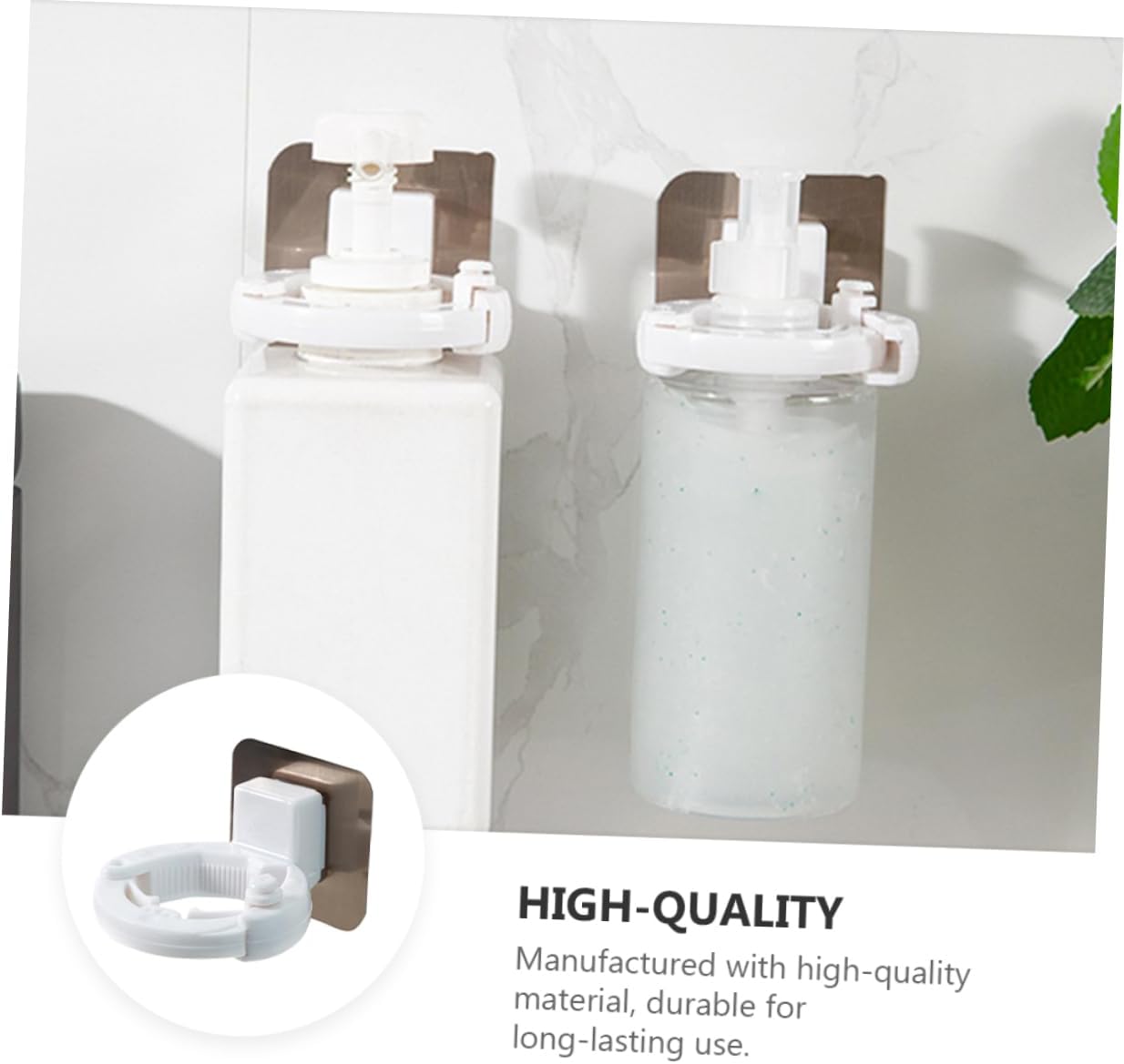 Fondotin 3pcs Wall Mounted Shampoo Gel Bottle Holder Easy Install Bath Organizer