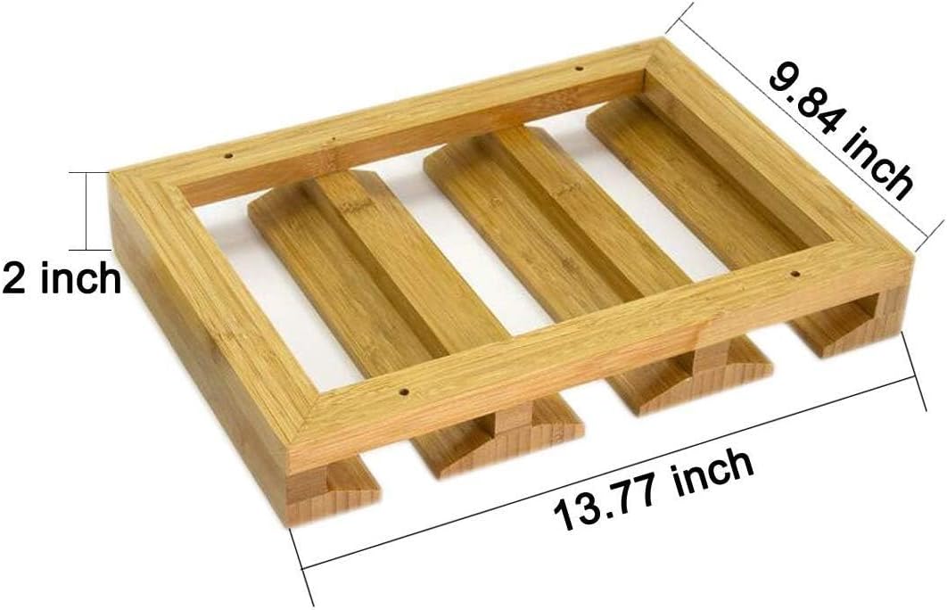 Kework Bamboo Wine Glass Holder Organizer