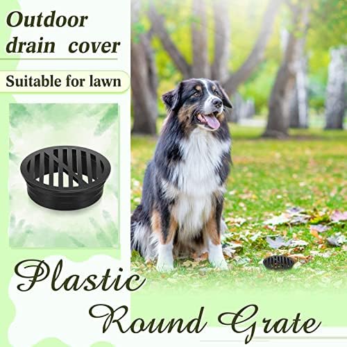 Taiyin 8 Pcs 45-inch Plastic Round Grate Cover Black