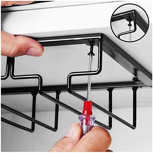 Floating Wall-Mounted Iron Wine Racks Durable Metal Cup Holder