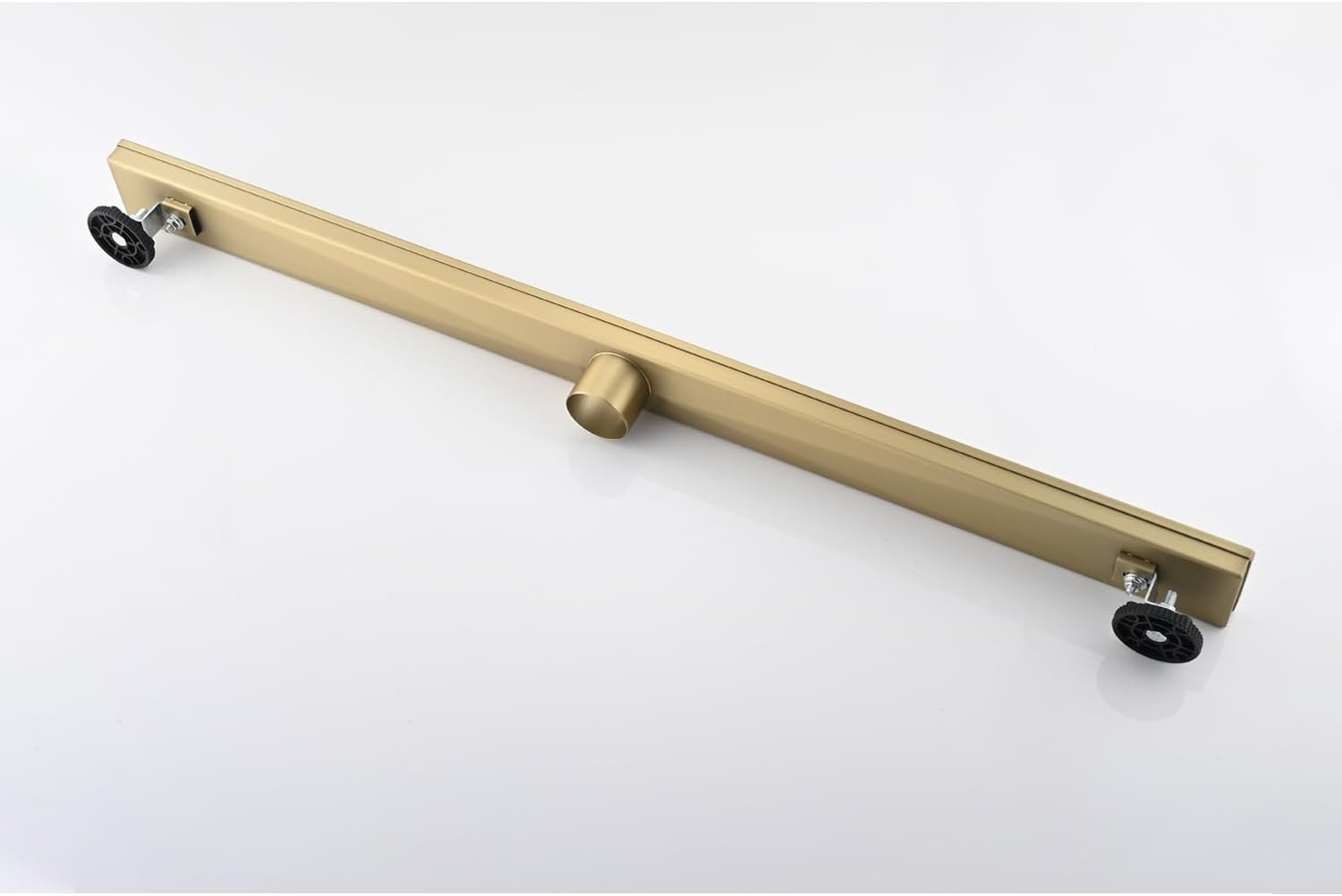 28 Inches Linear Shower Drain with Brushed Gold Grate
