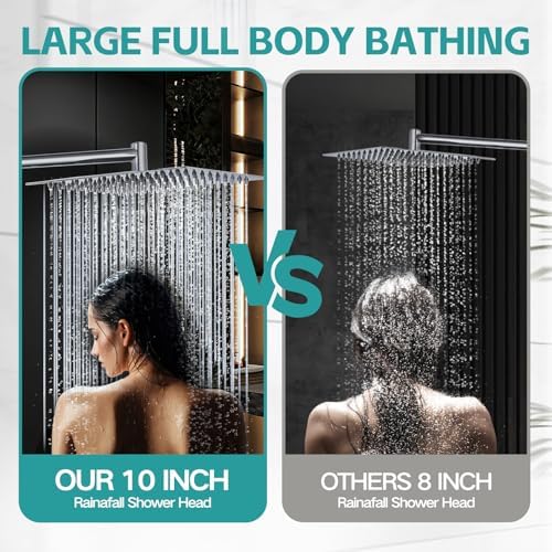 Nottia 10 Inch Rain Shower Head with Handheld Spray Combo 1