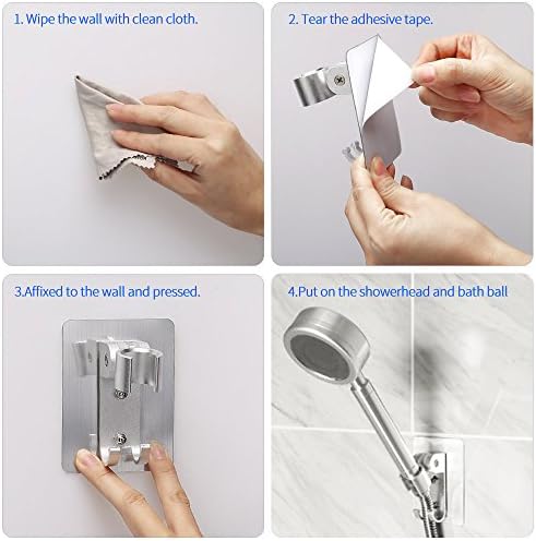 CACASO Adjustable Shower Head Holder with 2 Hangers