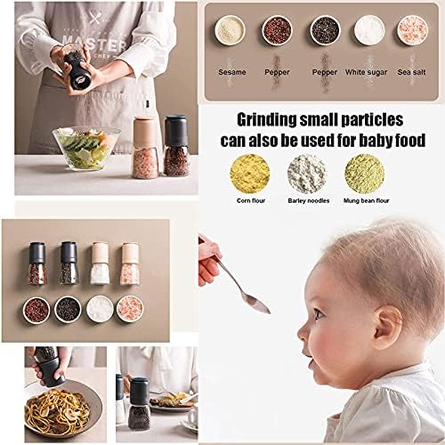 Salt and Pepper Grinder Set with Adjustable Coarseness