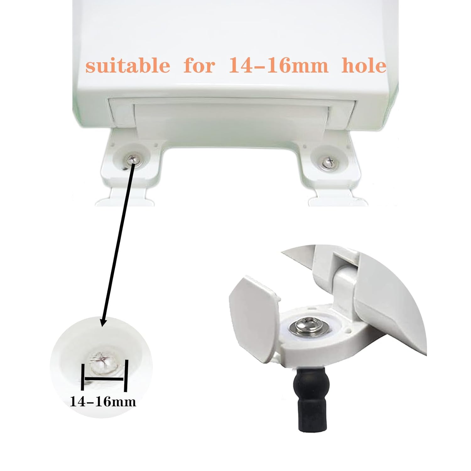 USHION 4 Pack Toilet Seat Screws and Bolts Kit