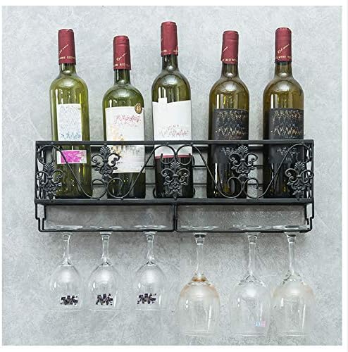 Iron Art Wall-Mounted Wine Racks Glass Holder 50Cm10Cm