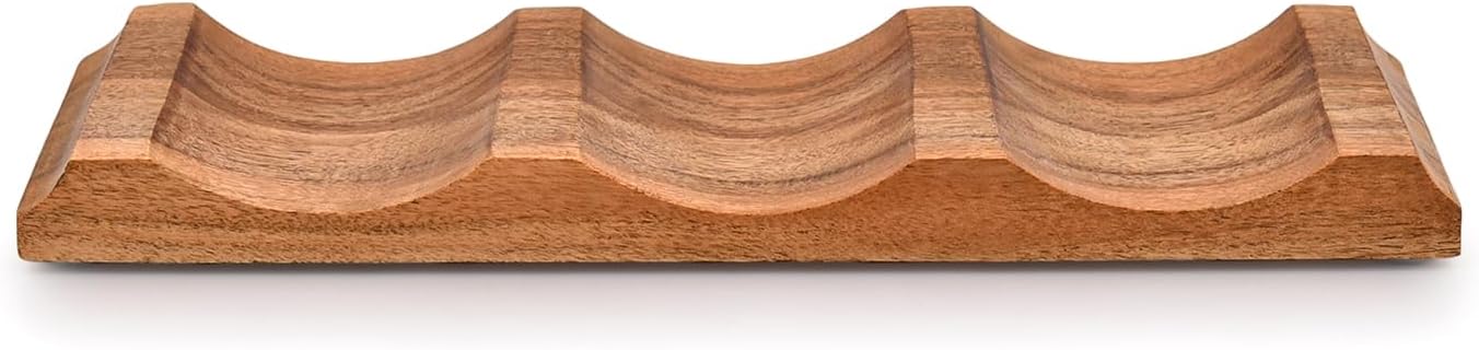 EDHAS Acacia Wood Tabletop Wine Rack Holder