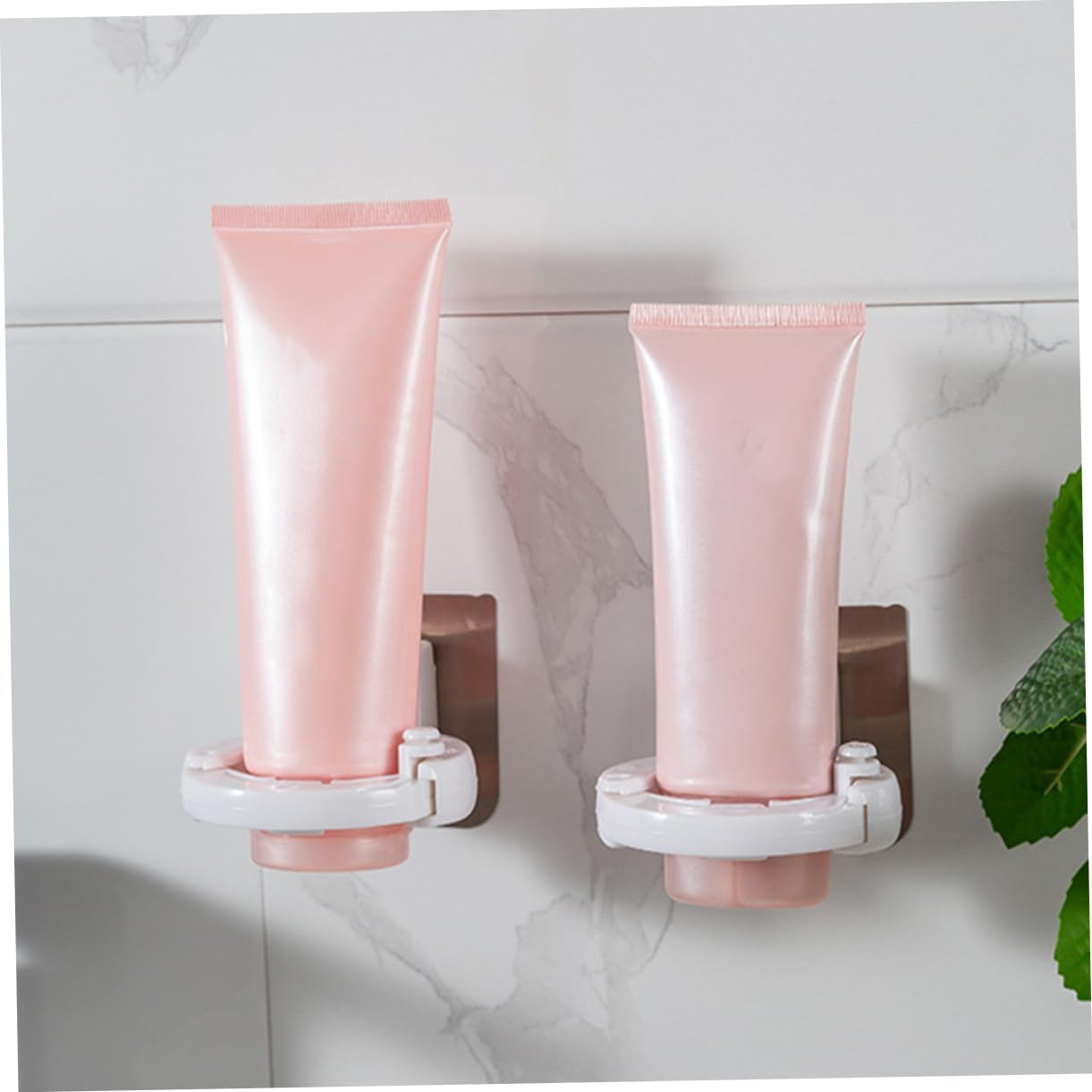 Ciieeo Wall Mount Shampoo Gel Bottle Holder - No Holes Adhesive