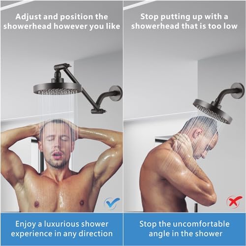Nuodan 11 Inch Solid Brass Shower Arm Extension