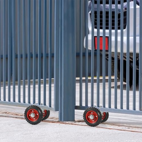 Rolling Gate 6 Inch Rubber Wheel with Double U-Bolts