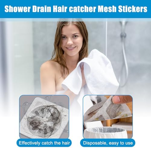 50PCS Pack Disposable Hair Catcher Shower Drain Cover
