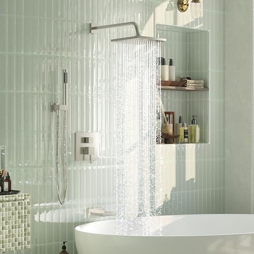 Esnbia Brushed Nickel Tub Shower System