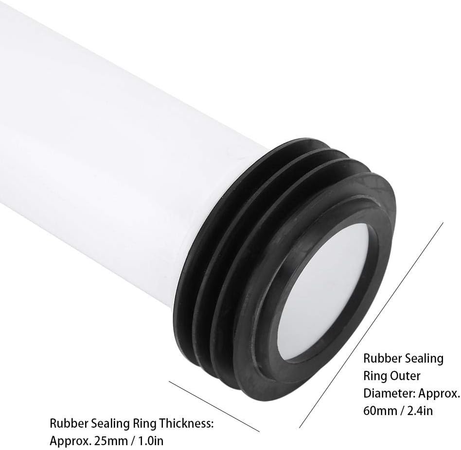 TOPINCN Concealed Toilet Water Straight Flush Pipe Tube