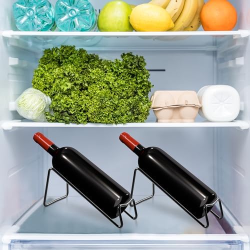 TONLEA 2Pcs Tabletop Wine Rack Black